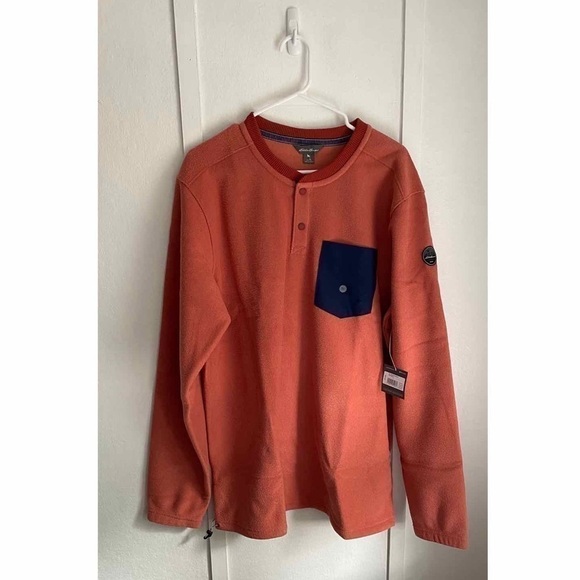 Eddie Bauer Contrast Pocket Henley Pullover (Tall) - Picture 3 of 8